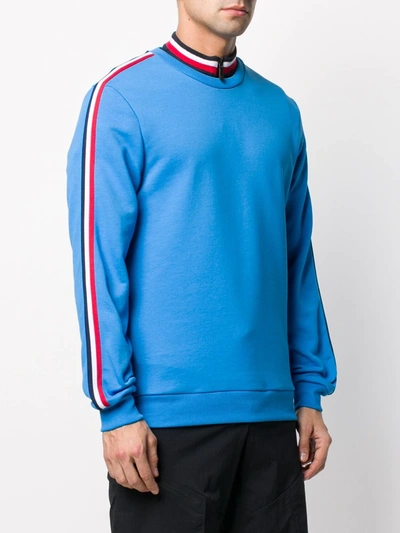 Shop Rossignol Racer Stripe Zip Detail Sweatshirt In Blue