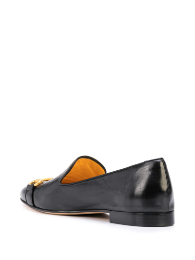 Madison.maison Square-toe Horsebit Loafers In Schwarz