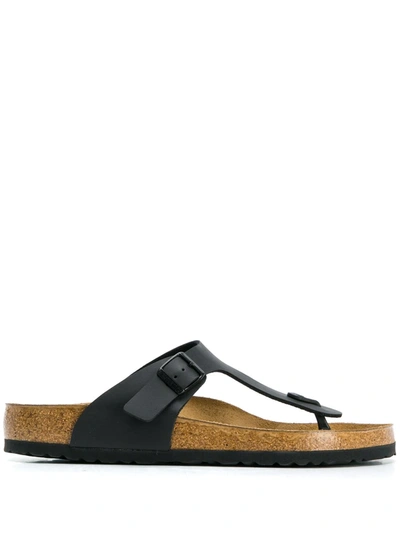 Shop Birkenstock Birko-flor Thong Sandals In Black