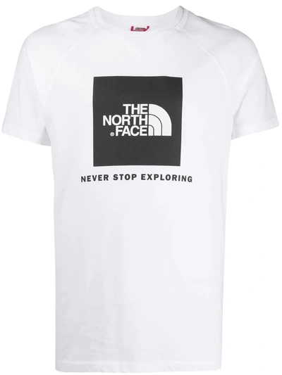 Shop The North Face Logo Print T-shirt In White