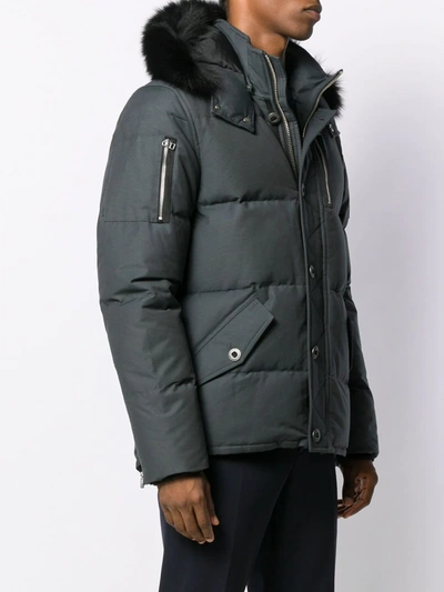 Shop Moose Knuckles Faux Fur Lined Jacket In Grey