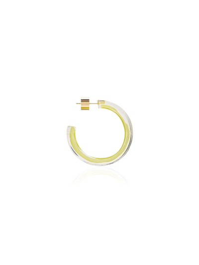 Shop Alison Lou Loucite Small Jelly Hoop Earrings In Green