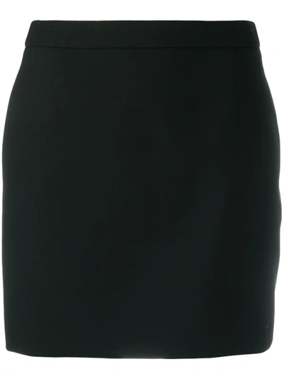 Shop Saint Laurent Fitted Mini Skirt In Black