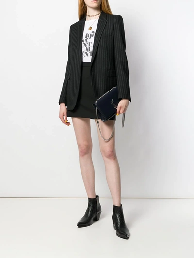 Shop Saint Laurent Fitted Mini Skirt In Black