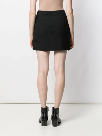 Shop Saint Laurent Fitted Mini Skirt In Black