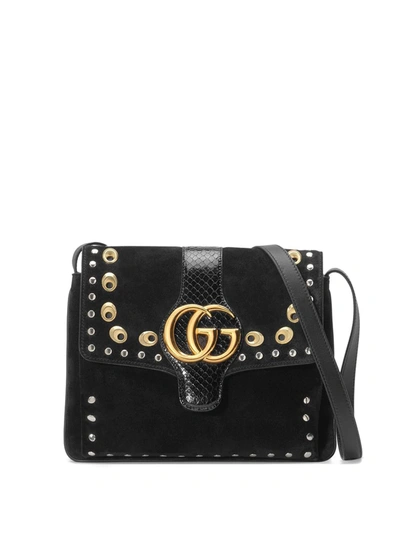 Shop Gucci Arli Medium Shoulder Bag In Black