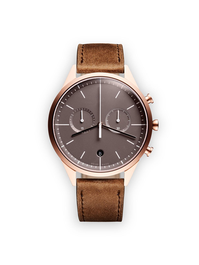 Shop Uniform Wares C39 Chronograph Watch In Metallic