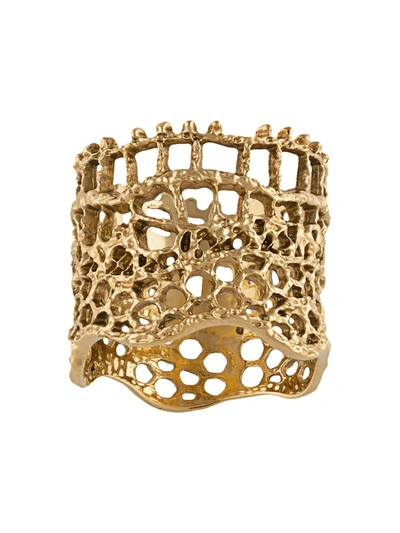 Aurelie Bidermann Lace Bague Gold Ring In Metallic