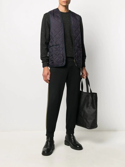 Barbour Tisbury Crewneck Knitted Jumper In Black