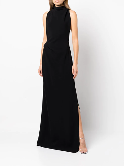 Proenza Schouler Halter-neck Matte Crepe Backless Gown In Black