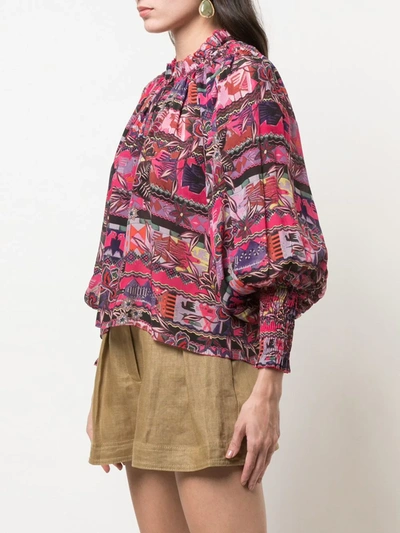 Shop Chufy Cusco Floral Patterned Shirt In Pink