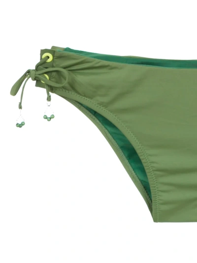 Shop Amir Slama Lace Up Bikini Set In Green