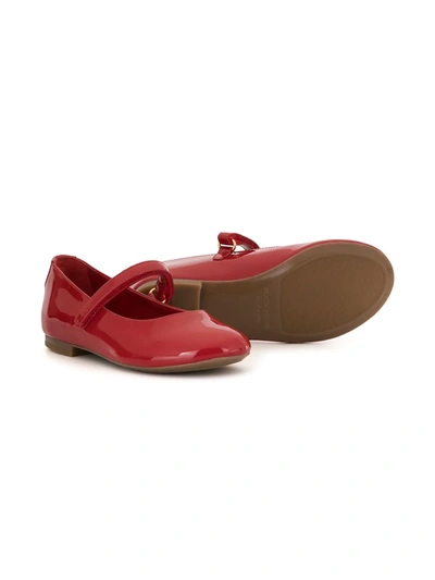 Dolce & Gabbana Mary Jane Ballerina Shoes In Red