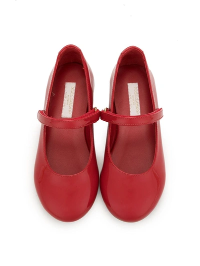Dolce & Gabbana Mary Jane Ballerina Shoes In Red
