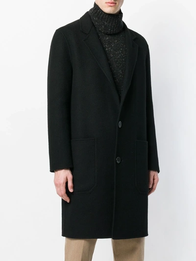 Shop Ami Alexandre Mattiussi Double Face Construction Coat In Black