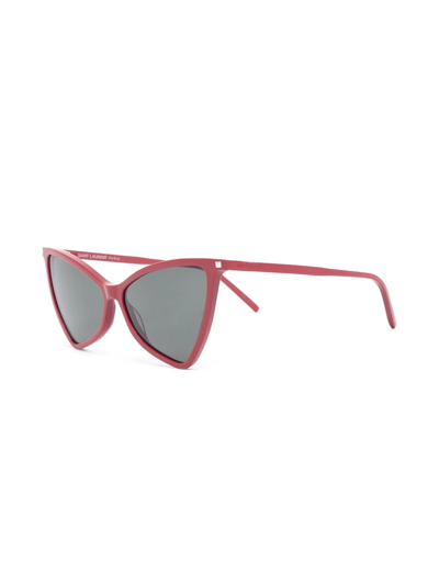 Shop Saint Laurent Jerry Cat-eye Sunglasses In Rot