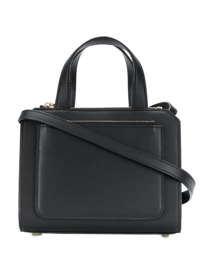 Valextra Passepartout Mini Handbag In Black
