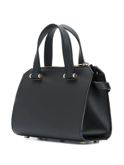 Shop Valextra Mini Tote In Black