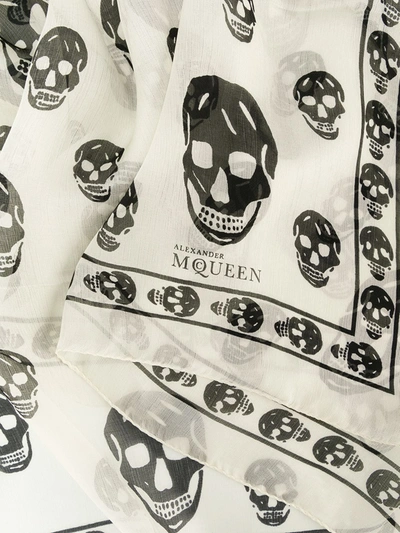 Shop Alexander Mcqueen Skull Print Scarf In 9260