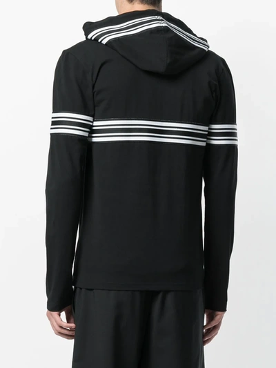 Shop Ktz Striped Hoodie In Black