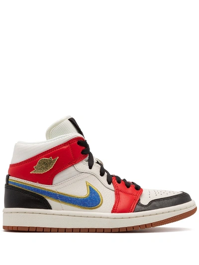 Shop Jordan Air  1 Mid Se "let(her)man" Sneakers In White