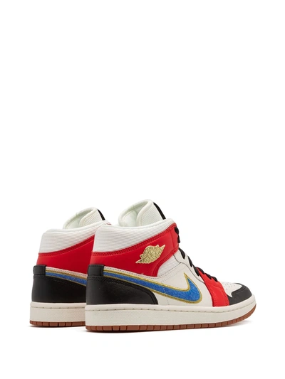 Shop Jordan Air  1 Mid Se "let(her)man" Sneakers In White