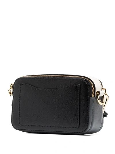 Marc Jacobs The Logo Strap Snapshot Crossbody Bag In Black