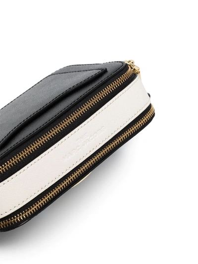 Marc Jacobs The Logo Strap Snapshot Crossbody Bag In Black