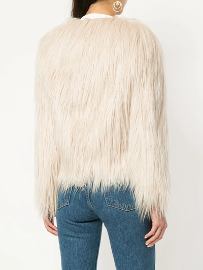 Shop Unreal Fur Unreal Dream Faux-fur Jacket In Neutrals