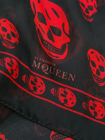 Shop Alexander Mcqueen Skull Scarf In Black ,red