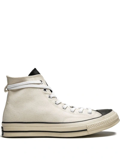Shop Converse X Fear Of God Chuck 70 Hi "white" Sneakers In Neutrals
