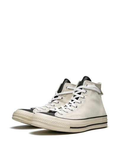 Shop Converse X Fear Of God Chuck 70 Hi "white" Sneakers In Neutrals