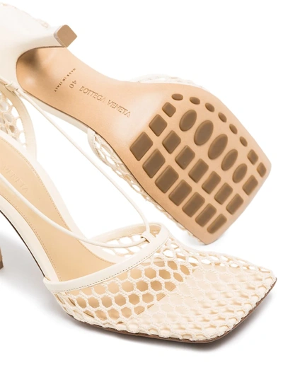 Shop Bottega Veneta Stretch 90mm Mesh-panel Sandals In Neutrals