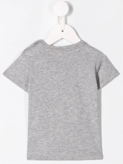 Shop Gucci Gg Logo Print T-shirt In Grey