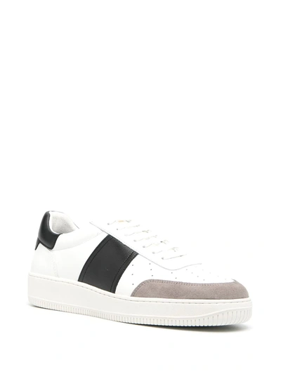 Sandro Magic Leather And Suede Trainers In White | ModeSens