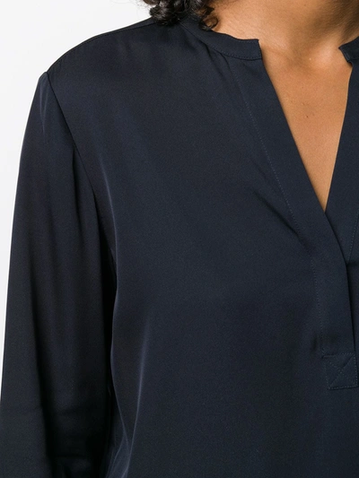 Shop Filippa K Slit Detail Blouse In Blue