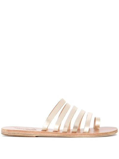 Shop Ancient Greek Sandals Niki Slides In Metallic