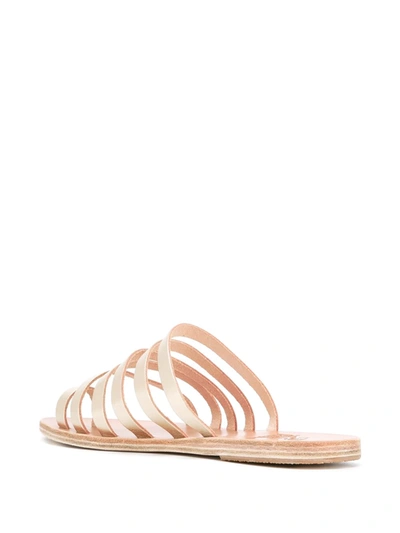 Shop Ancient Greek Sandals Niki Slides In Metallic