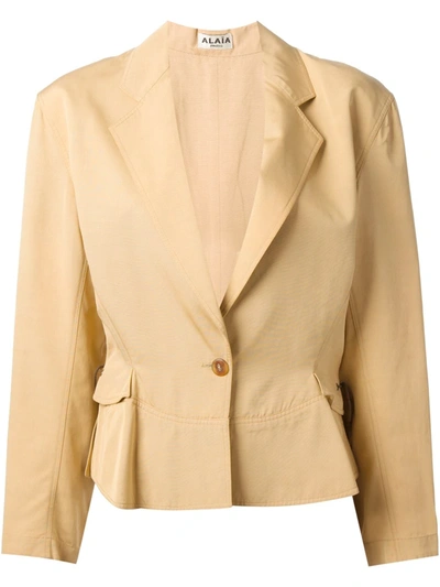 Pre-owned Alaïa Drawstring Blazer In Neutrals