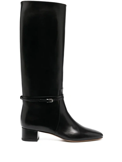 Shop Francesco Russo Block Heel Boots In Black