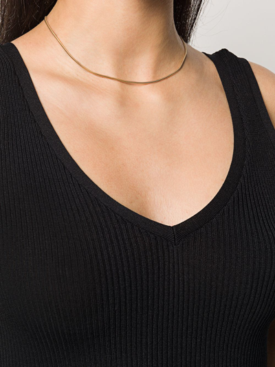 Shop Coup De Coeur Snake Chain Necklace In Gold