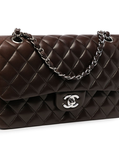 Pre-owned Chanel 2006 Medium Double Flap Shoulder Bag In Brown