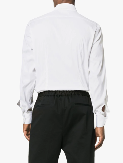 Shop Prada Slim-fit Poplin Shirt In White