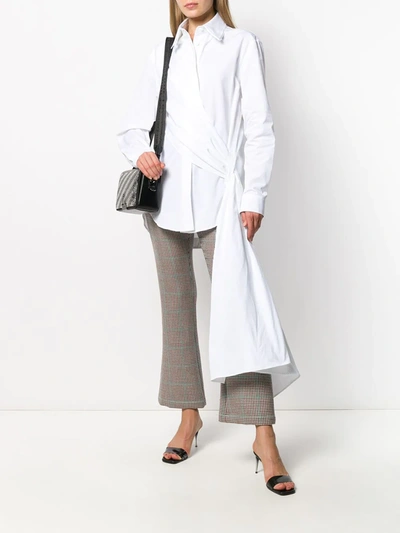 Off-white Draped Tie Shirt In White