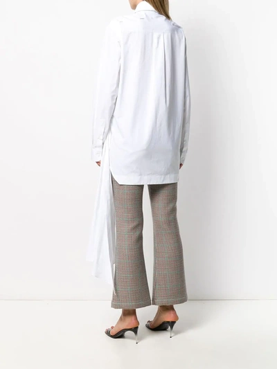 Off-white Draped Tie Shirt In White