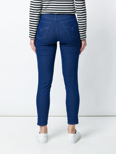 Pre-owned Moschino Vintage Cropped Jeans In Blue
