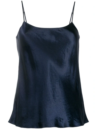 Shop Vince Satin Camisole Top In Blue