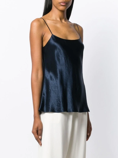 Shop Vince Satin Camisole Top In Blue