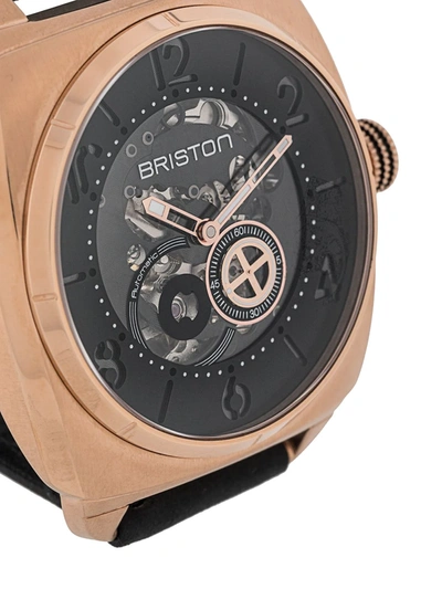 Shop Briston Watches Streamliner Skeleton 42mm In Black