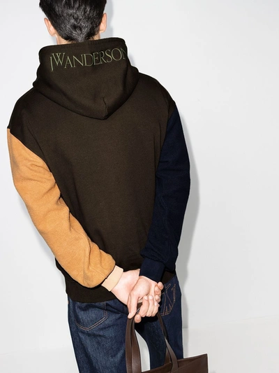 Shop Jw Anderson Inside-out Sleeve Hoodie In Green